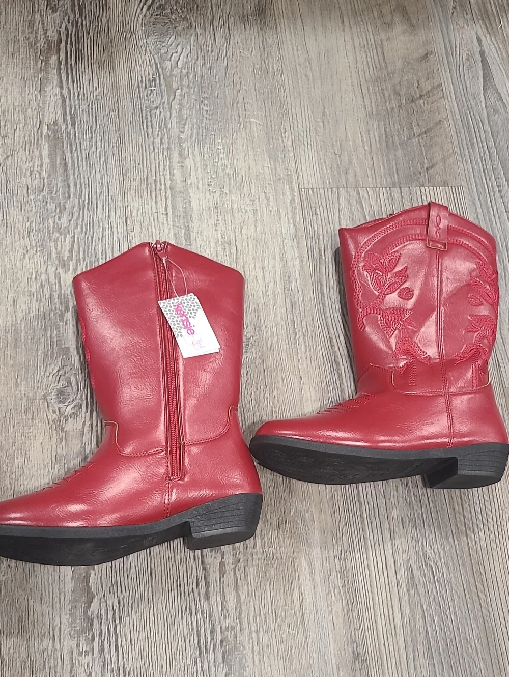 Kensie GirlGirls' Zip-up Boot with Heel Size 4